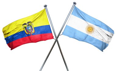 Arjantin bayrağı, 3d render ile Ekvator bayrak