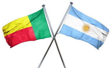 Arjantin bayrağı, 3d render ile Benin bayrağı