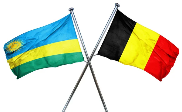 Flaga flaga Rwandy z Belgii, renderowania 3d — Zdjęcie stockowe