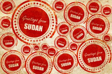 Sudan, doku kağıt üzerinde kırmızı pul selamlar