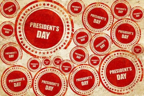 Presidenter dag, röd stämpel på en grunge pappersstruktur — Stockfoto