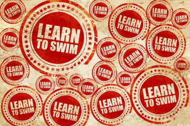 yüzmeyi öğrenmek bir doku kağıt üzerinde kırmızı pul