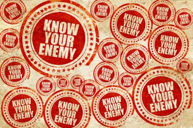 biliyorum senin düşman, doku kağıt üzerinde kırmızı pul