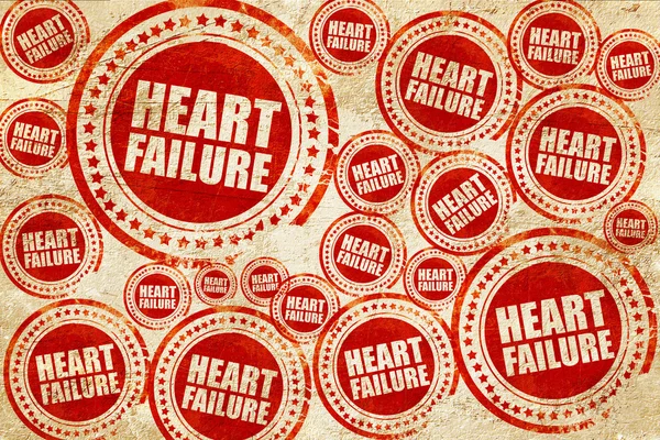 Heart failure, red stamp on a grunge paper texture — Stock Photo, Image