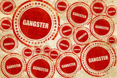 gangster, kırmızı pul doku kağıt üzerinde