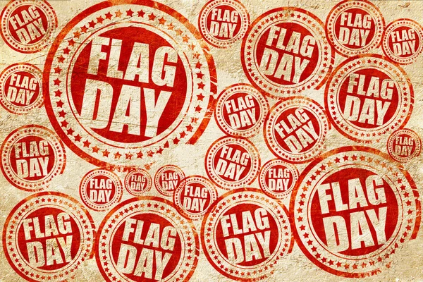Flagga dag, röd stämpel på en grunge pappersstruktur — Stockfoto