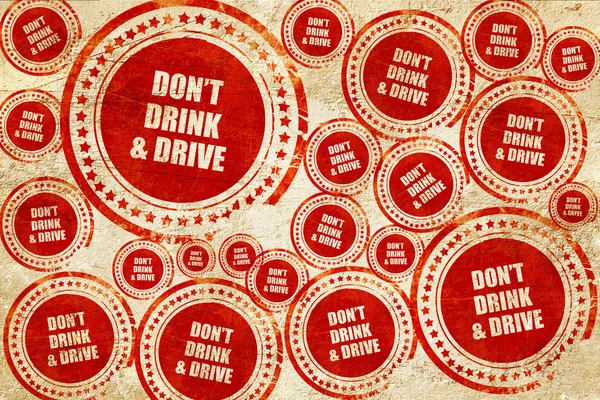 Не пити і не водити, червона марка на текстурі гранжевого паперу — стокове фото
