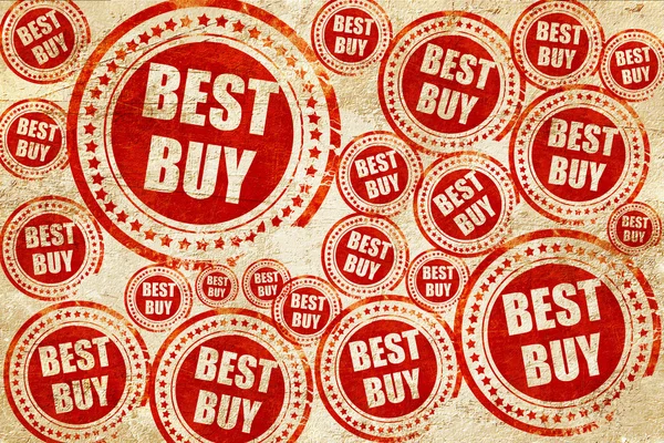 Best buy sign, roter Stempel auf Grunge-Papier — Stockfoto