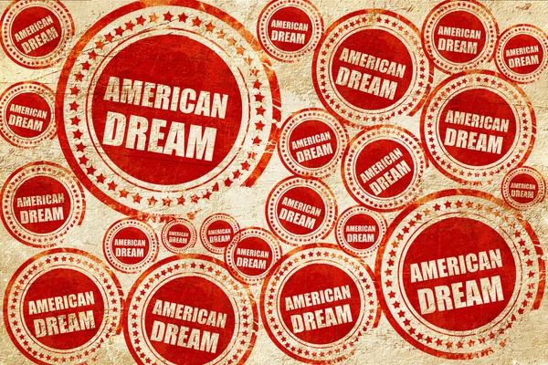 Amerikaanse droom, rode stempel op een grunge papier textuur — Stockfoto