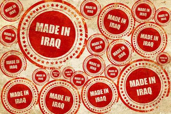 在伊拉克，红色邮票上 grunge 纸张纹理 — 图库照片