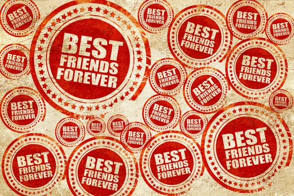 Best friends forever, red stamp on a grunge paper texture — Stock Photo, Image