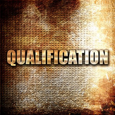 nitelik, 3D görüntüleme, pas arkaplanındaki metal metin