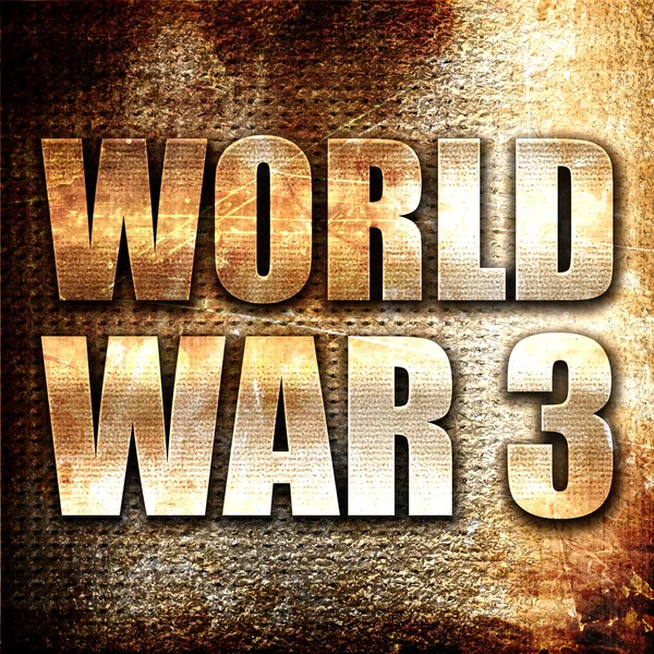 World War Rendering Metal Text Rust Background — Stock Photo, Image