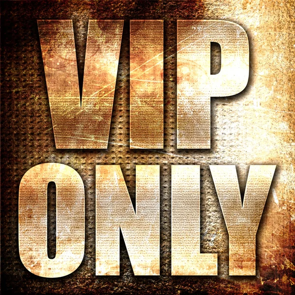 Vip Only Rendering Metal Text Rust Background — 图库照片