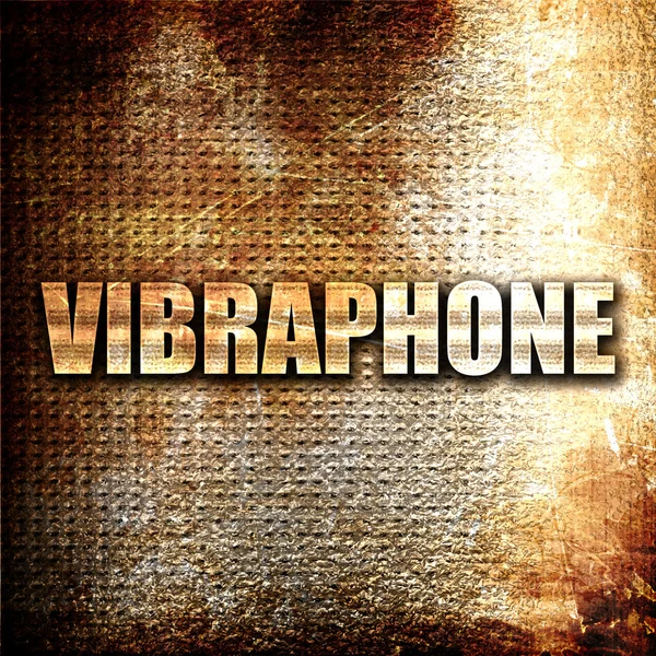 Vibraphone Rendering Metal Text Rust Background — Stock Photo, Image