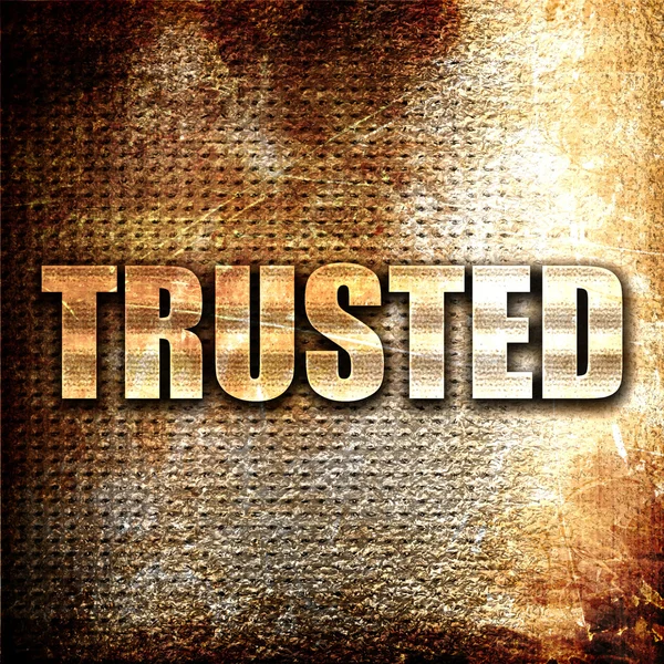Trusted Rendering Metal Text Rust Background — 스톡 사진