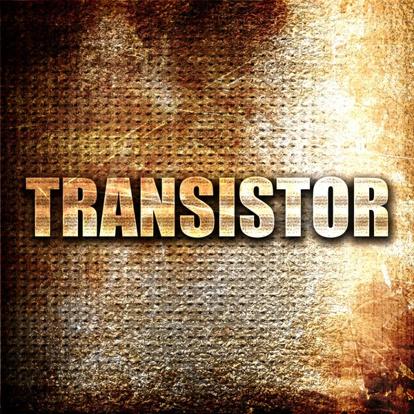 Tranzistor Vykreslování Kovový Text Pozadí Rez — Stock fotografie