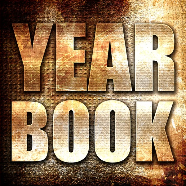 Yearbook Rendering Metal Text Rust Background Royalty Free Stock Photos