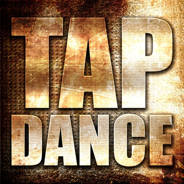 Tap Dance Rendering Metal Text Rust Background Stock Image