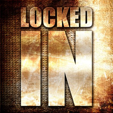 Pas arkaplanına kilitlenmiş, 3d biçimlendirme, metal metin