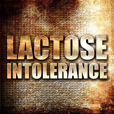 laktoz duyarlılığı, 3D görüntüleme, pas arkaplanındaki metal metin