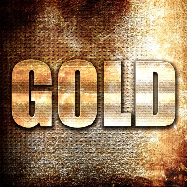 Altın, 3d render, pas arka plan üzerinde metal metin