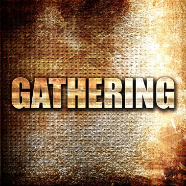 toplama, 3d render, pas arka plan üzerinde metal metin