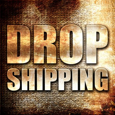 drop nakliye, 3d render, pas arka plan üzerinde metal metin