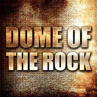 kubbe kaya, 3d render, pas arka plan üzerinde metal metin