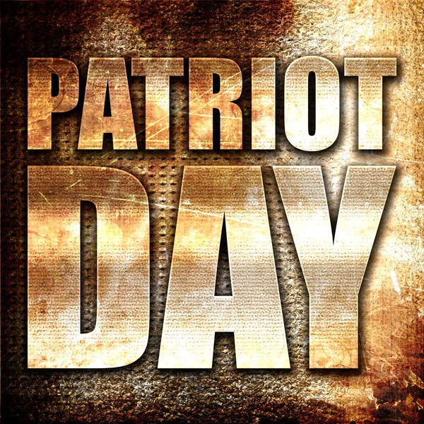 Patriot Day Rendering Metalen Tekst Roest Achtergrond — Stockfoto