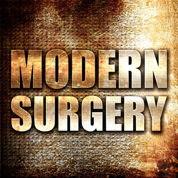 Chirurgia Moderna Rendering Testo Metallo Sfondo Ruggine — Foto Stock