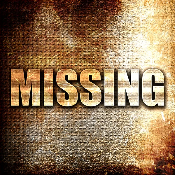 Missing Rendering Metal Text Rust Background — Stock Photo, Image