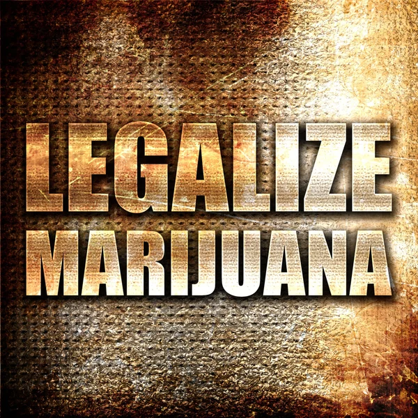Legalisera Marijuana Rendering Metalltext Rost Bakgrund — Stockfoto