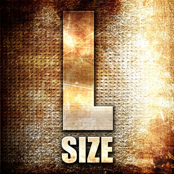 Size Rendering Metal Text Rust Background — 스톡 사진