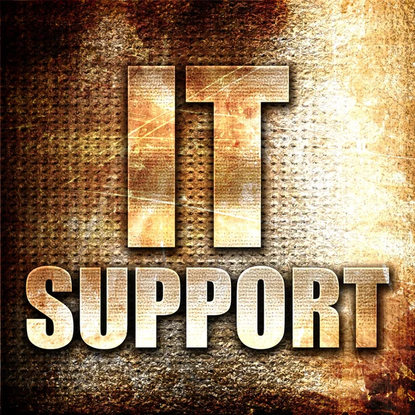 Support Rendering Metal Text Rust Background — Stock Photo, Image