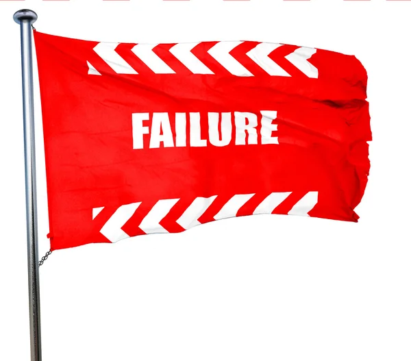 Failure sign with some smooth lines, 3D rendering, a red waving — Stock Photo, Image