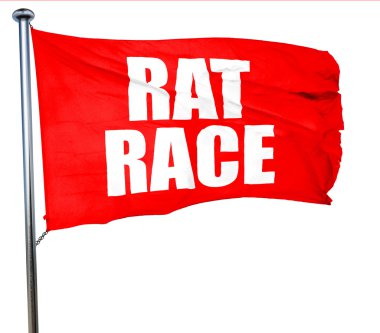 keşmekeş, 3d render, bir kırmızı bayrak sallıyor