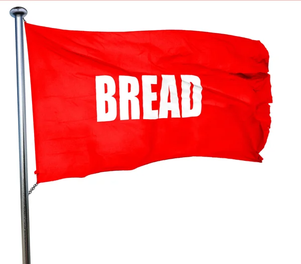 Heerlijk brood teken, 3D-rendering, een rode vlag zwaaien — Stockfoto