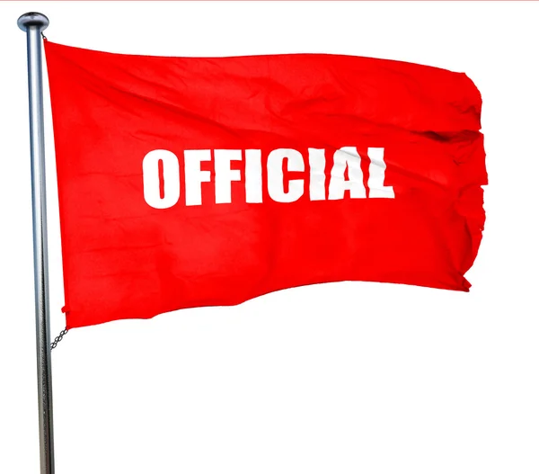 Офіційний знак фону, 3D візуалізація, червоний прапор — стокове фото