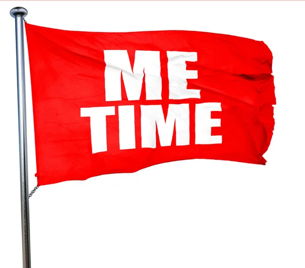 Mir Zeit, 3D-Darstellung, eine rote schwenkende Fahne — Stockfoto