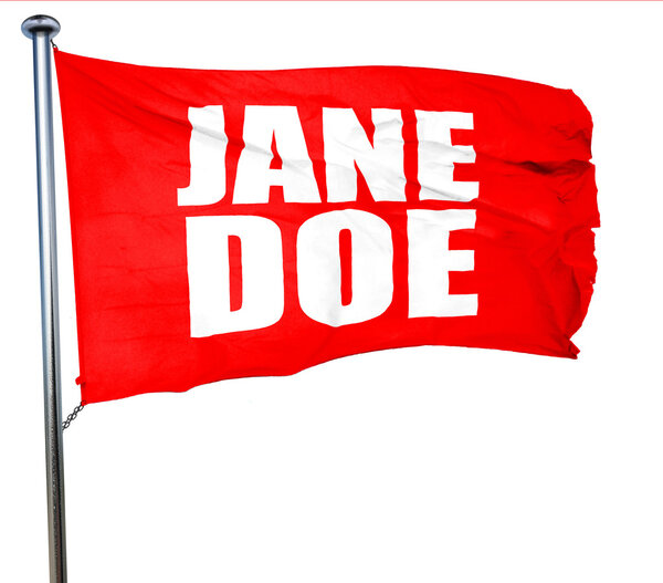 Джейн Доу, 3D рендеринг, красный флаг
