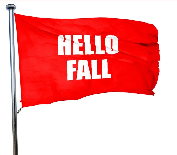 Привіт падіння, 3D рендеринг, червоний махаючий прапор — стокове фото