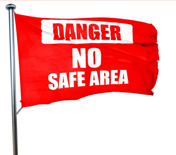 Apocalipsis peligro fondo, representación 3D, una bandera ondeante roja — Foto de Stock