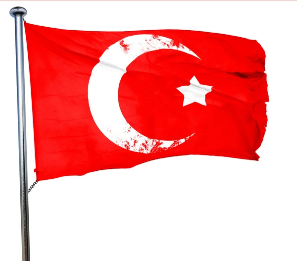 Islam faith symbol, 3D rendering, a red waving flag — Stock Photo, Image