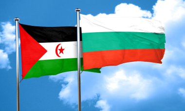 Bulgaristan bayrağı, 3d render bayrakla Batı Sahra