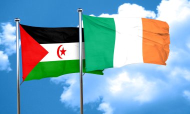 İrlanda bayrağı, 3d render bayrakla Batı Sahra