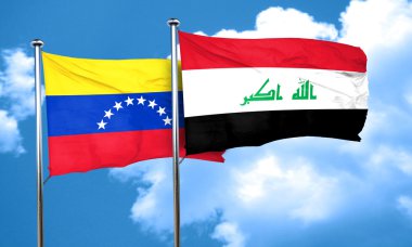 Venezuela bayrak Irak bayrağı, 3d render ile