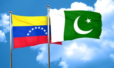 Venezuela bayrak Pakistan bayrağı, 3d render ile