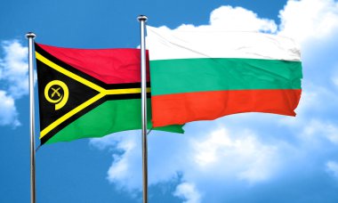 Bulgaristan bayrağı, 3d render bayrakla Vanatu