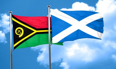 Vanatu bayrak İskoçya bayrağı, 3d render ile